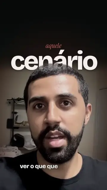 Um quadro do vídeo editado: título atrás da cabeça, cor tratada e legenda